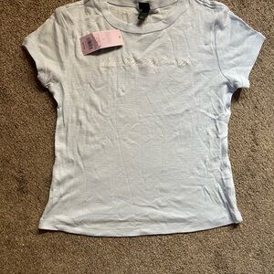 NWT wild fable Light Blue Short Sleeve Baby Tee “Main Character Energy”